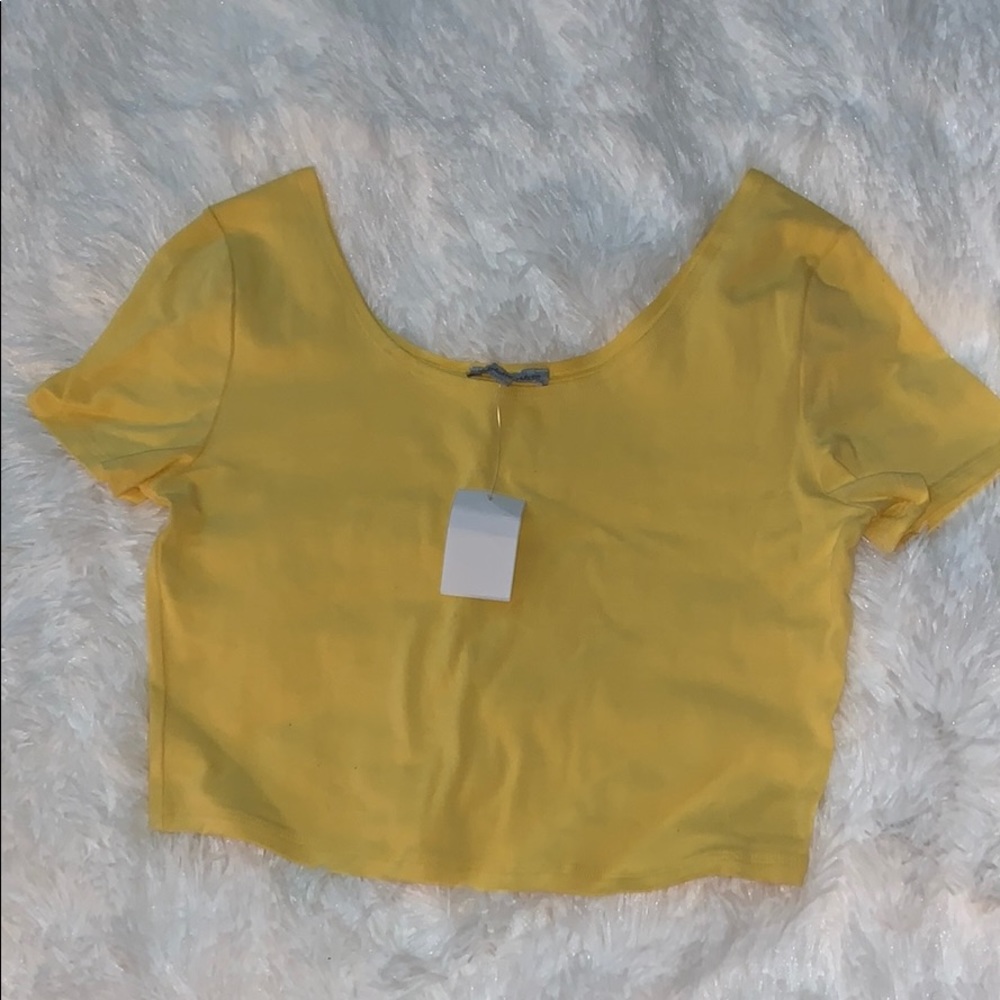 Charlotte Russe Light Yellow Crop top